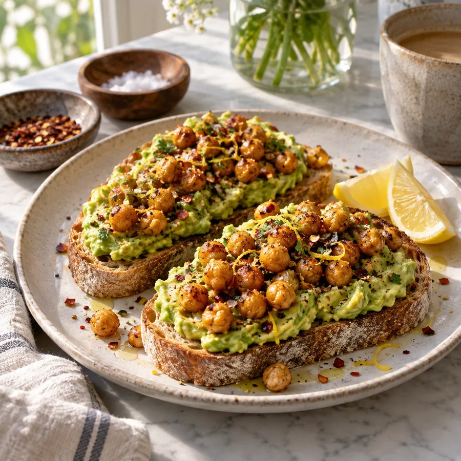 Avocado Chickpea Toast