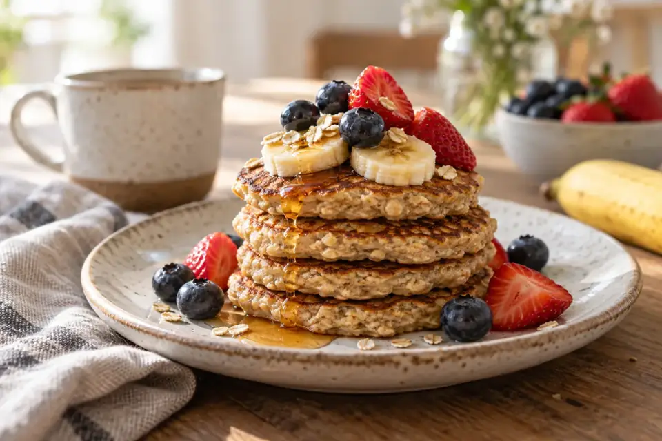 Banana Oat Pancakes