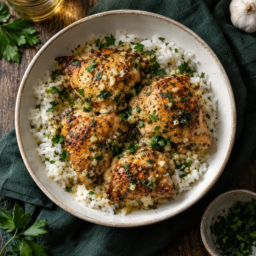 Garlic Butter Chicken and Rice