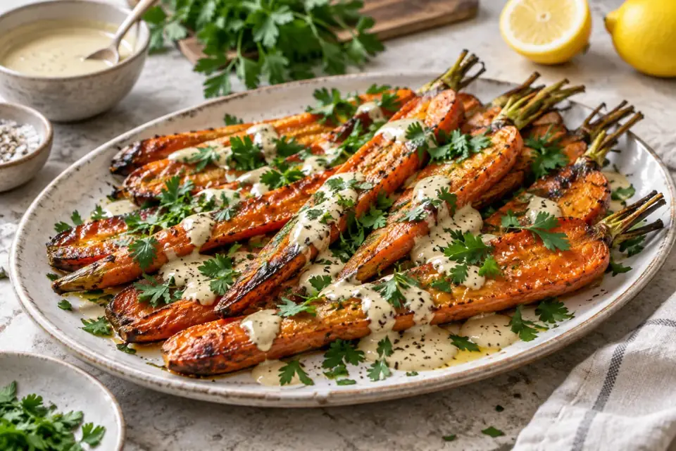 Roasted Carrot & Tahini Salad