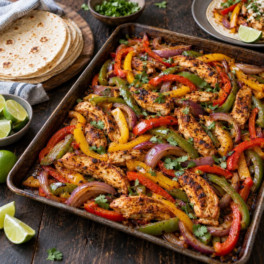 Sheet Pan Chicken Fajitas